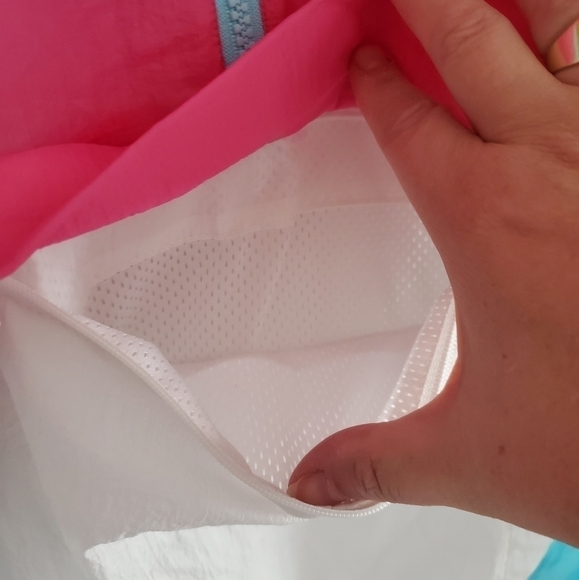 Champion Men's Colorblock Manorak 2.0 size Small in Blue Horizon/Reef Pink/White - Picture 12 of 16